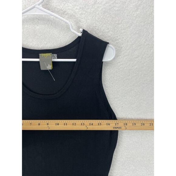 Taylor‎ Fit & Flare Dress Women’s Size L Black Sleeveless Pleated Midi NWT - Picture 5 of 9